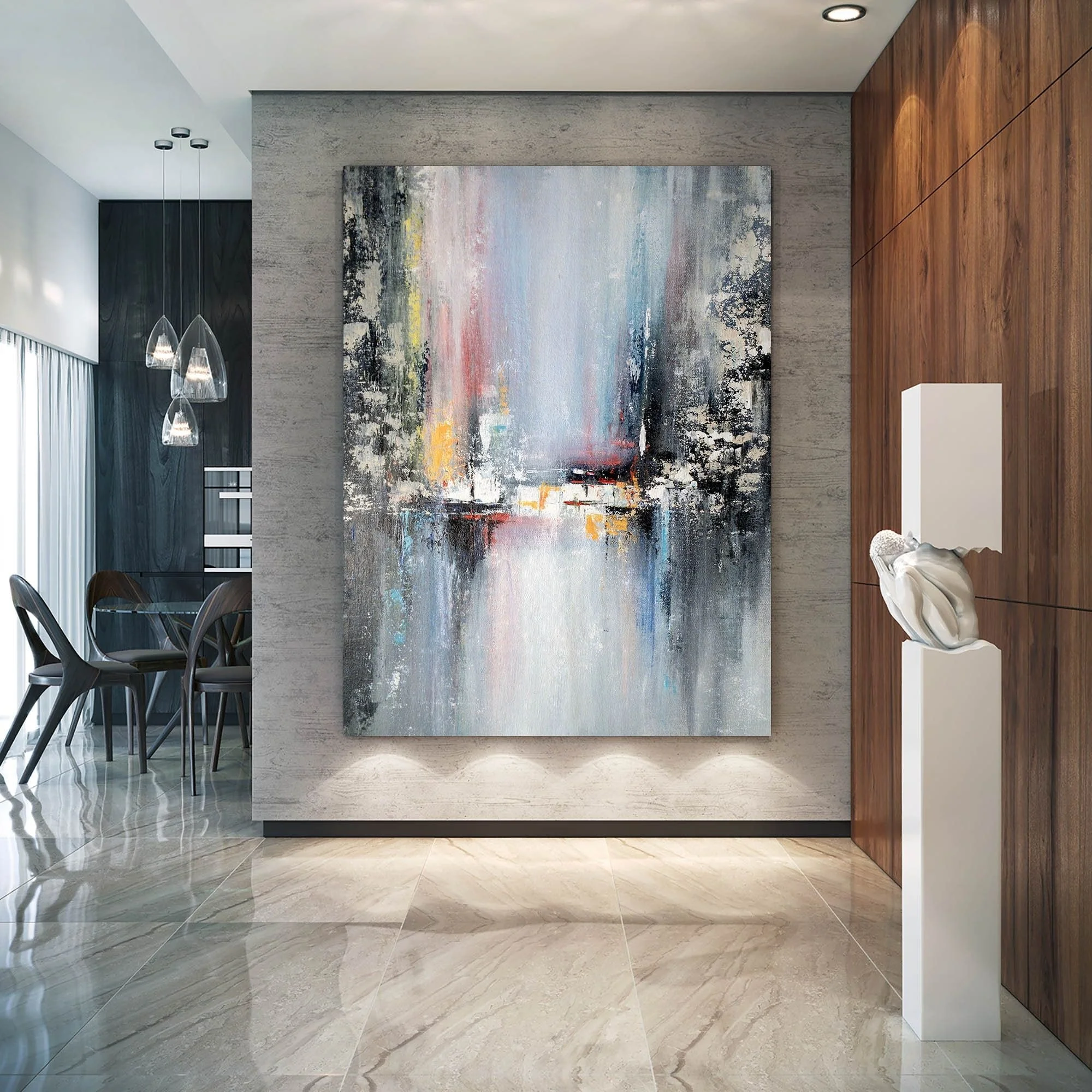 Popular style hand painted landscape custom oil painting canvas wall art for home decor