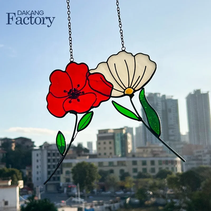 Artificial Flowers Mothers Day Gifts Sained Glass Sun Catcher Christmas Ornaments Luxury Home Decor Accessories