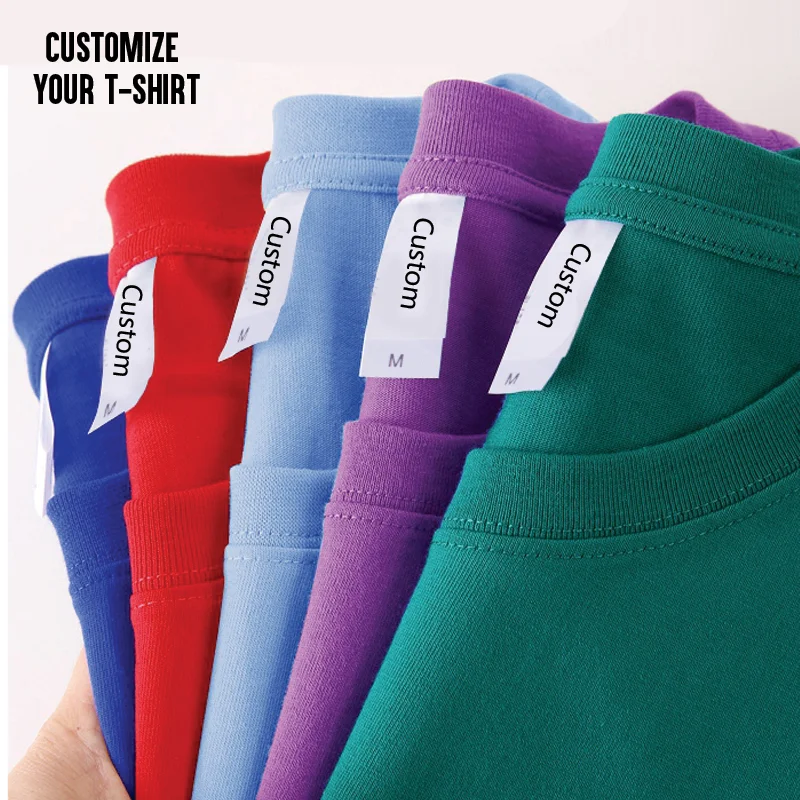 OEM Custom Printed Unisex T-Shirts 100% Cotton Plain White Tee Shirts Casual Long Style Short Sleeves Oversized Fit Logo Print