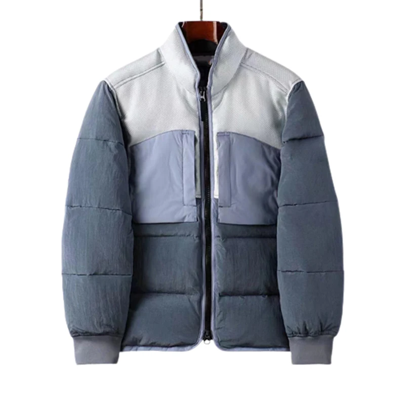Customized Design OEM Patchwork  Windbreaker waterproof Men Outdoor Thick Down Puffer Jacket