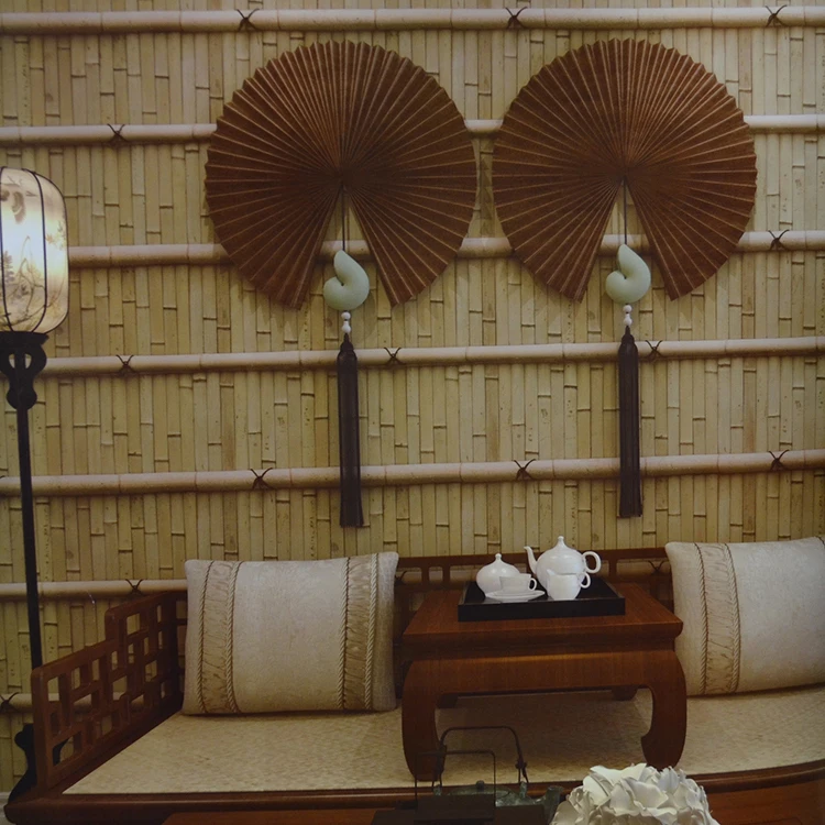 Popular 3D bamboo pattern pvc wallpaper vinyl wall paper for entertainment decoration