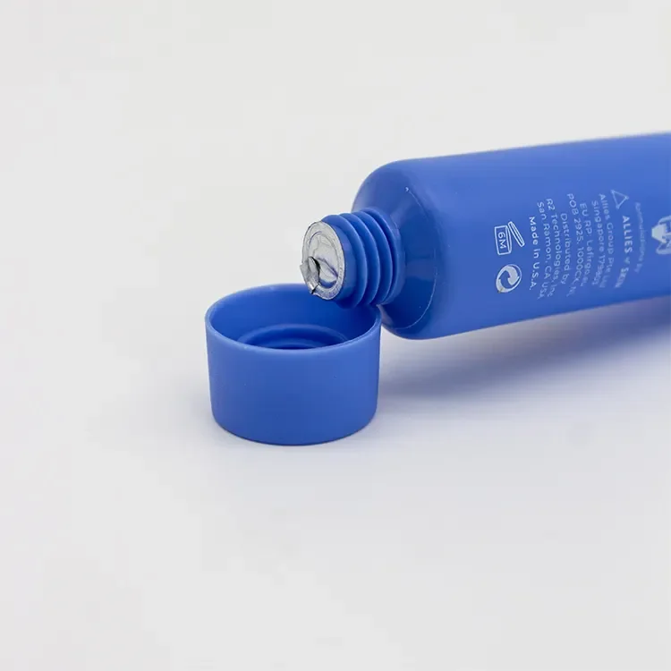 PE empty cosmetic packaging containers soft plastic lip gloss tube