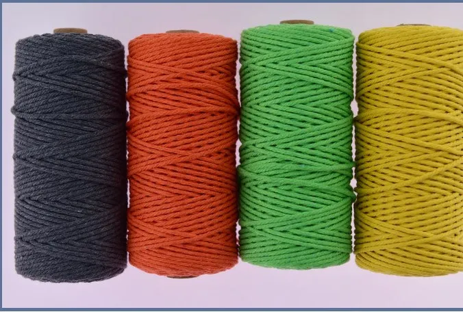 Macrame Cotton Yarn 3mm Hand Knitting Crochet Yarns DIY Polyester Macrame Cord Rope Cotton Yarn Wholesale