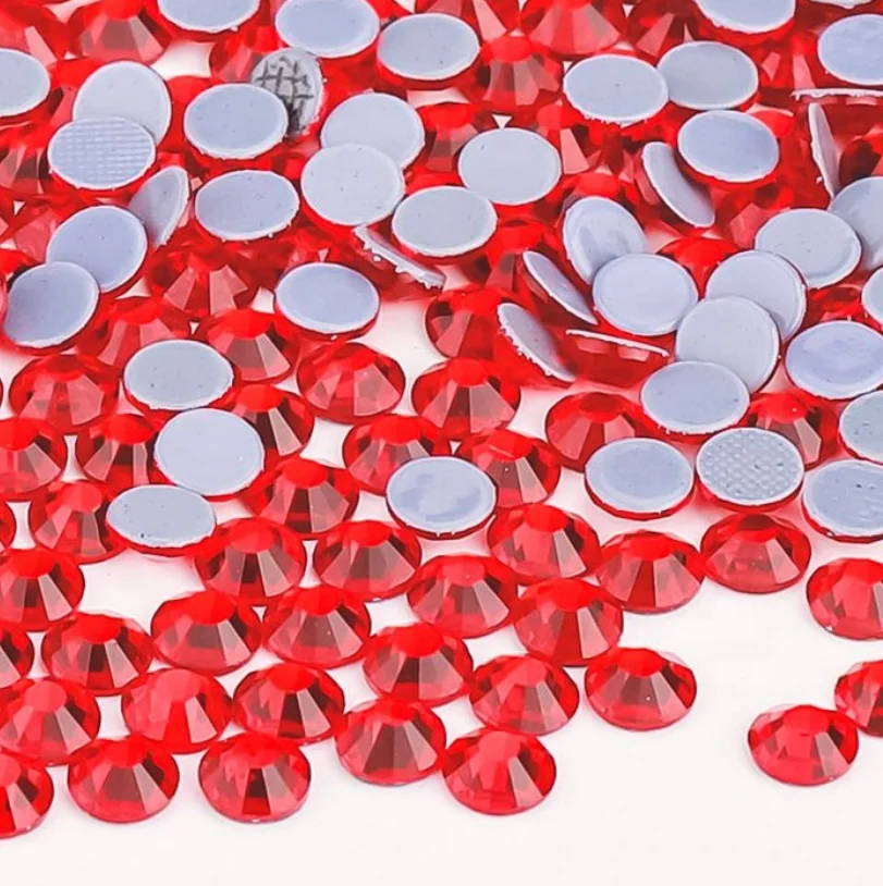 Ss6 8 10 12 16 20 30 Round Acrylic Gem Non Hotfix Nail Crystal Stone Glass Flatback Rhinestone For Crafts