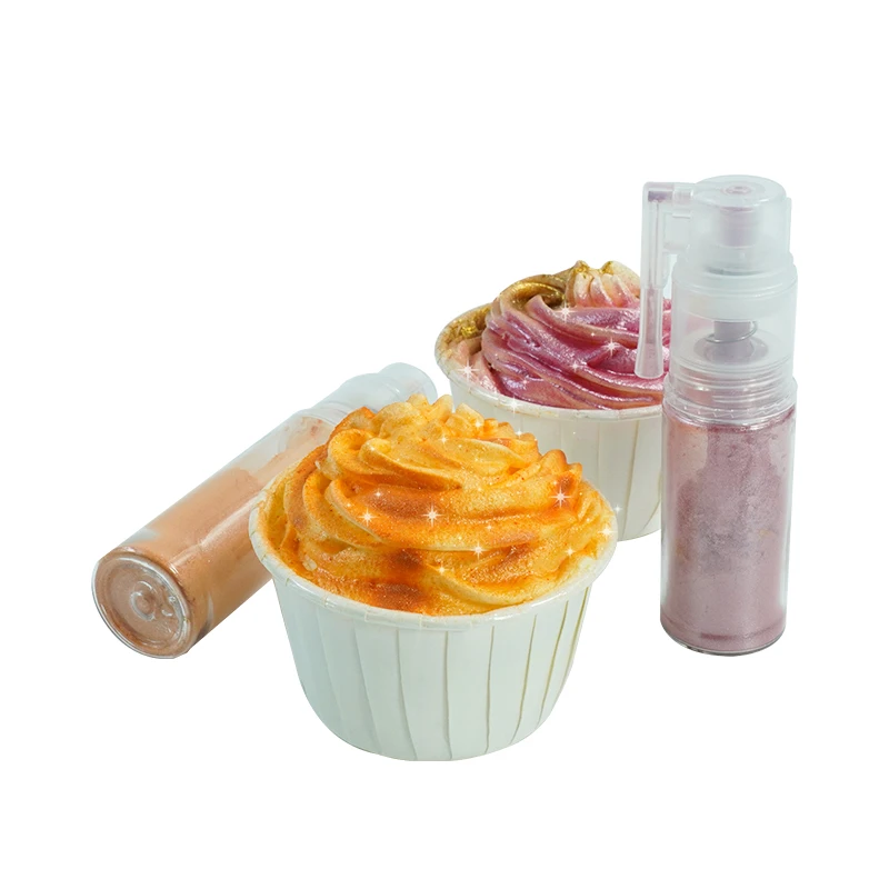 Pearlized Edible Shimmer Glitter Dust Pump Spray for Gumpaste Cookie Dessert Cupcake