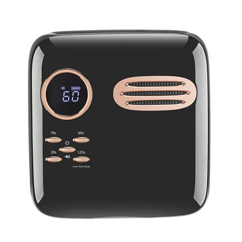 rechargeable lamp nail 72W large space gel uv nail lamp cordless black