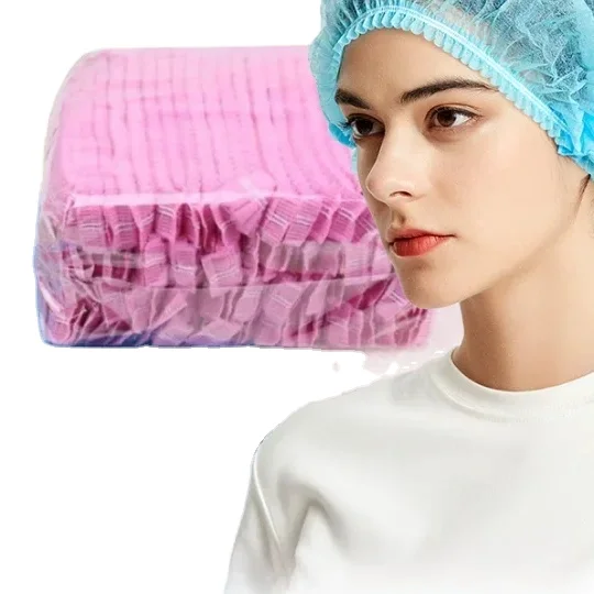 Single rib double rib dustproof and breathable disposable non-woven fabric strip cap