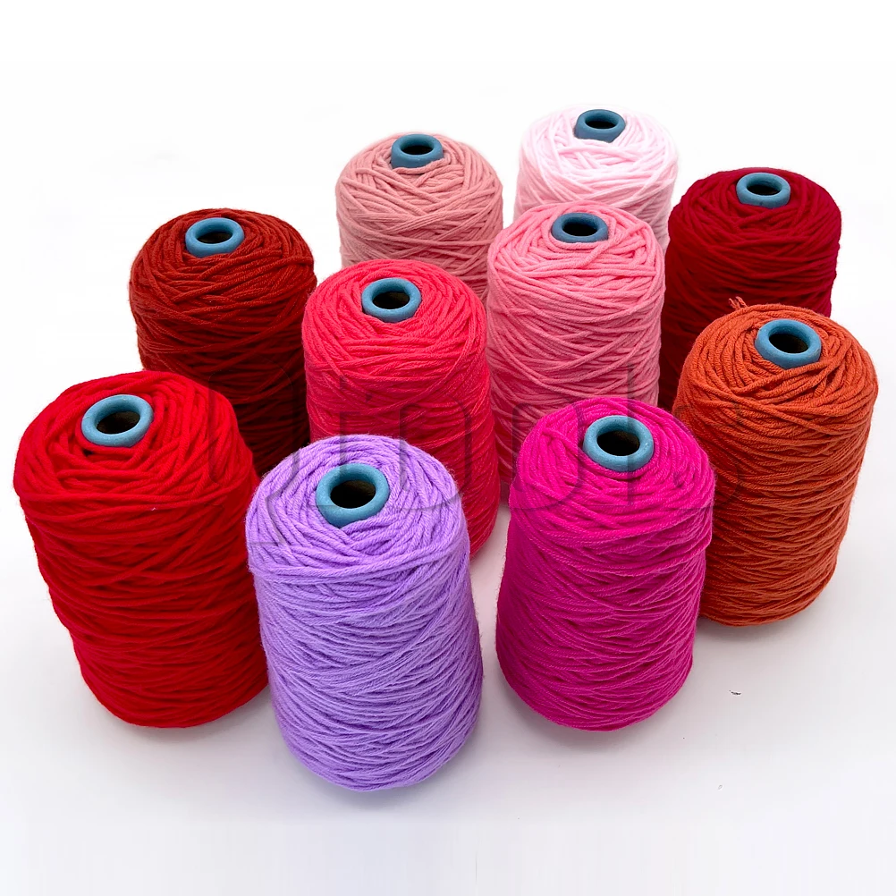 Wholesale 400g/600g/800g/1kg Yarn Cone 3mm 8ply Rugs And Carpet Tufting Acrylic Yarn For Tufting Gun