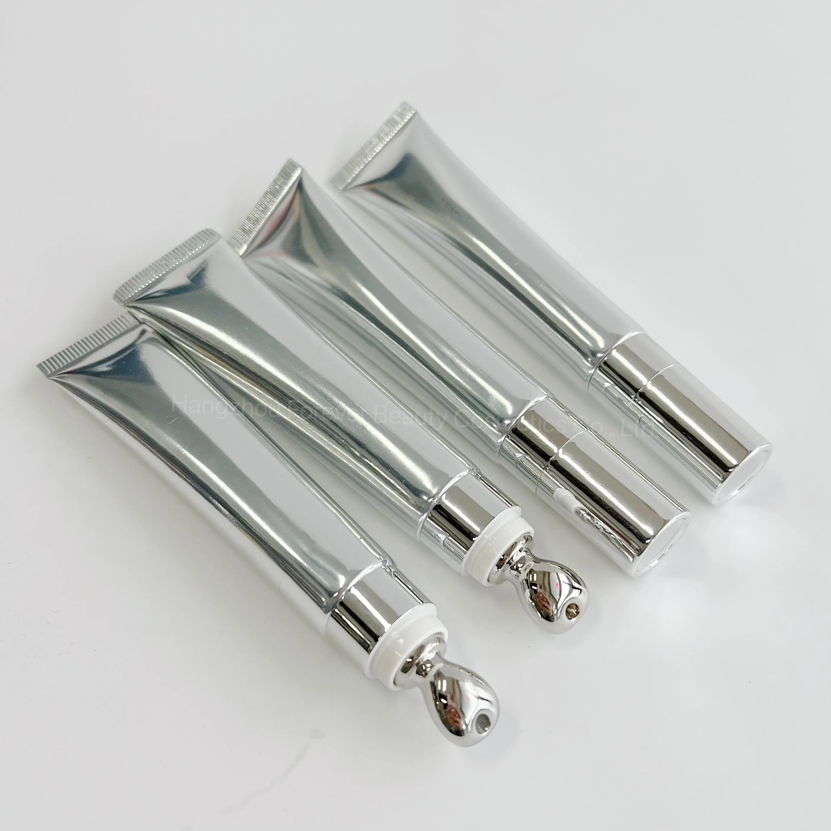 Extreme Hyaluronic Acid 20ml Silver Squeeze Tube Lip Plumper Gloss Custom Logo