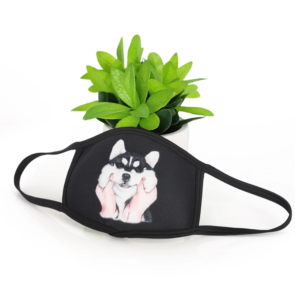 Fabric Custom Mask Mouth Print Washable Mascarilla Facial Masken Cotton Black Cloth Custom Face Mask With Logo