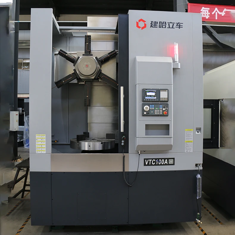 China manufacturer best-selling high precision eight-station turret CNC vertical lathe for processing new energy auto parts