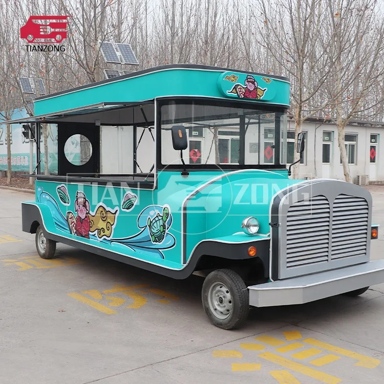 Mobile food cart coffee catering concession airstream fast food trailer fully equipped ice cream electric food truck
