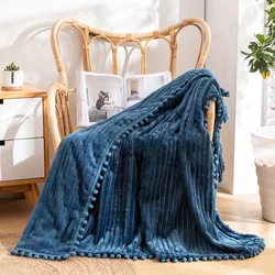 Super-soft  Warm Plush Microfiber Luxury Solid Color Custom Size Lightweight Cozy Couch Bed Throw Blanket