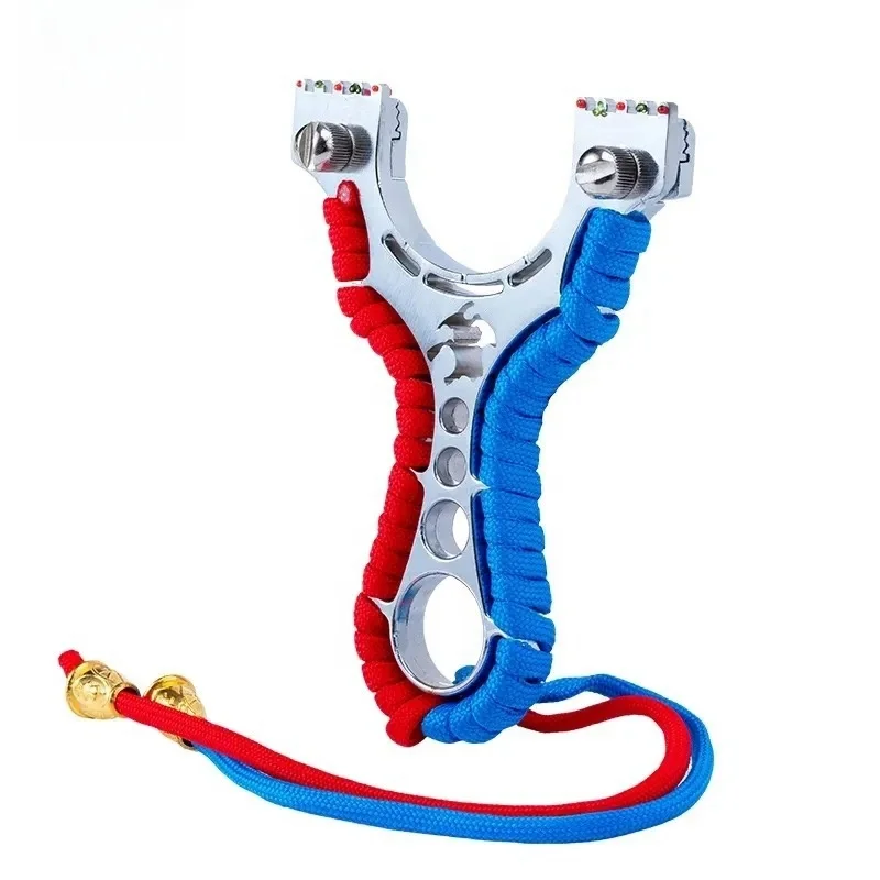 Red and blue slingshot adult outdoor hunting slingshot strong competition thickened widened high precision version