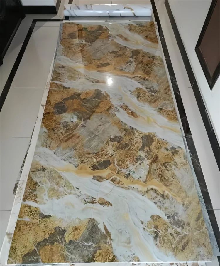 high glossy peel and stick wall covering ceiling wallpaper home decor foam Self Adhesive Wallpaper marble design Tile decal