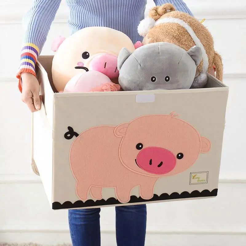 Toy Box Storage Kids Toy Organizer Closet Storage Organization Foldable Storage Box with Lid