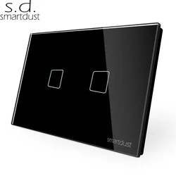 Tempered Glass smart remote control switches  Zigbee  Smart Home Curtain Shutter Roller Switch