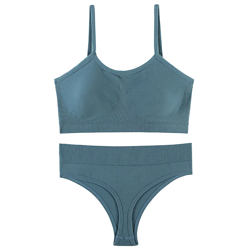 Wholesale wireless ladies sexy panty and bra sets plus size bra and panties set for fat girls