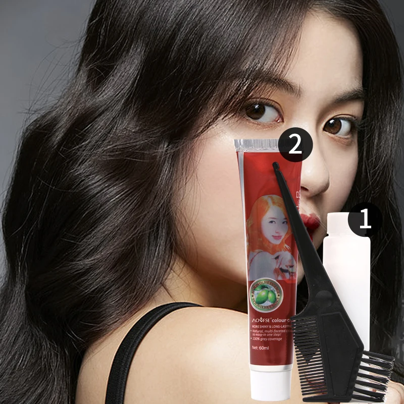 Factory Wholesale Ammonia-Free Non-Toxic Non Allergic Professional Black Hair Dye Organic Permanent 68 Colors Hair Color Cream