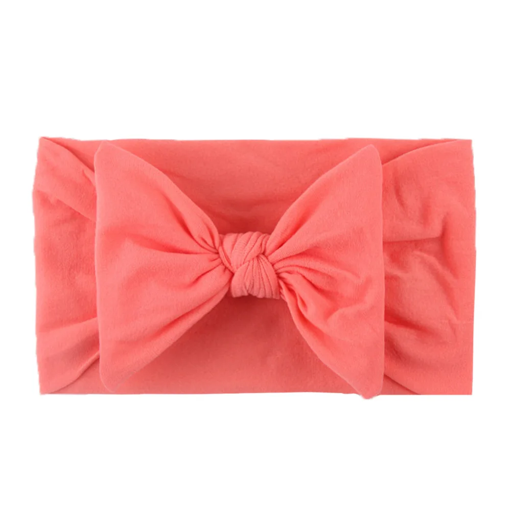 Hair Band Girls Bow Knot Hair Ties Baby Headband Wholesale Elastic kids soild color lovely headdress