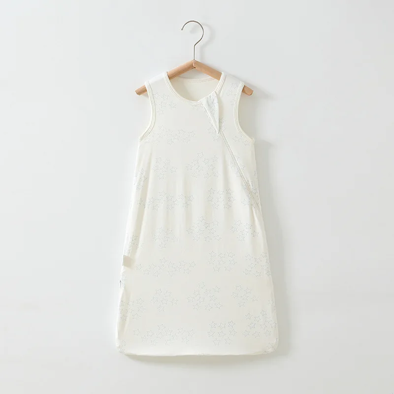 newborn 0-3 years zipper cute clothes Custom printed infant sleeveless pajamas Baby Bamboo Fiber Sleeping Bag