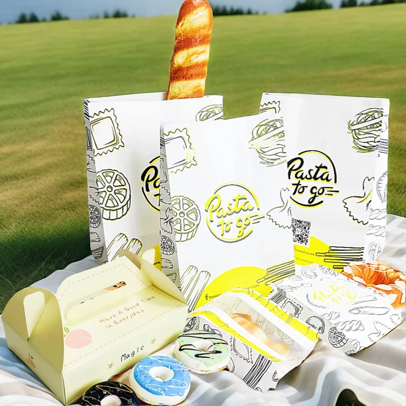 Custom Grease-proof Kraft Paper Togo Deli Fast Food Take Out Box Container Crispy Fried Chicken Takeaway Packaging Box With Logo