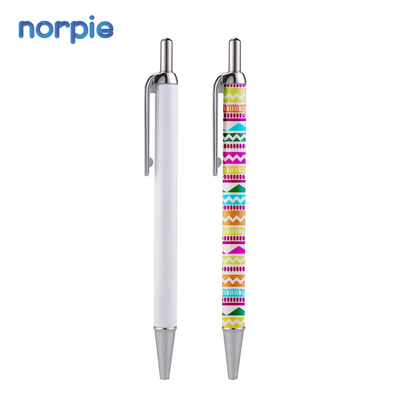 Metal Pen Sublimation Press Retractable Pen with Clip Sublimation Pen