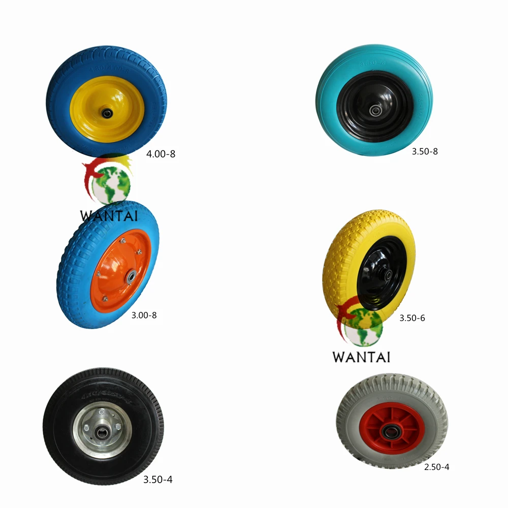 Wholesale plastic rim wheel barrow pu foam wheel 3.00-4