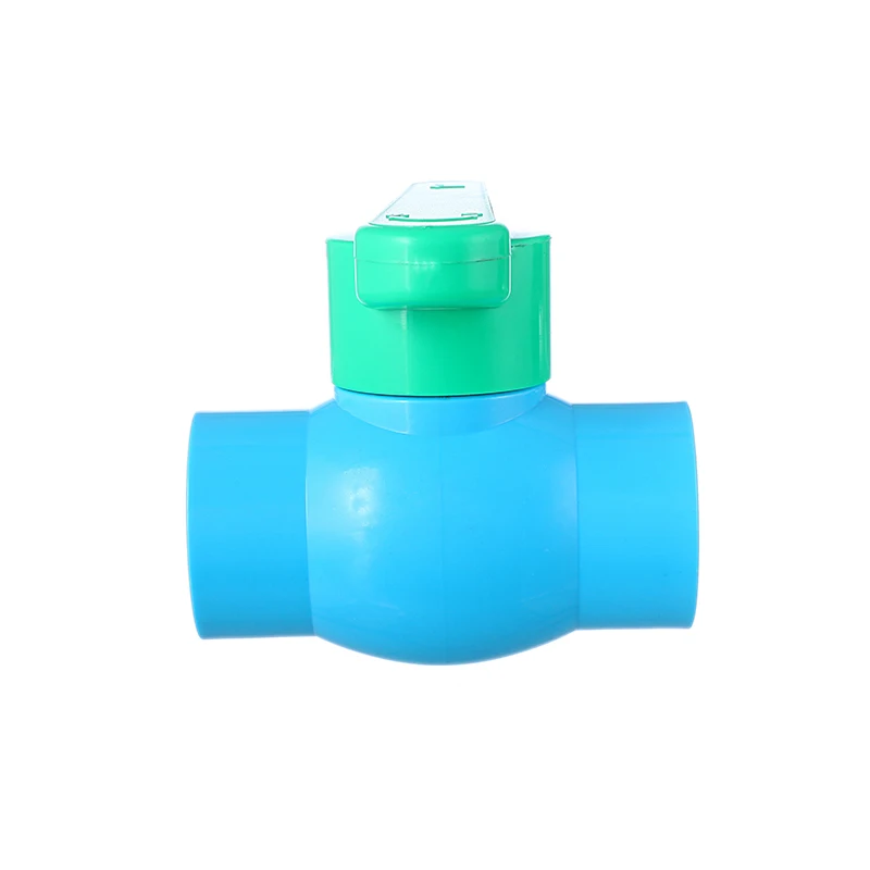 china Hot Sale India Pakistan Market PP Or ABS green Handle 1PC din20 PVC Ball Valve