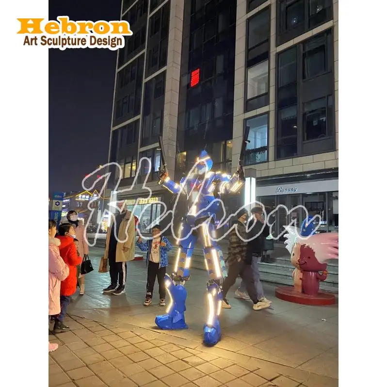 LED Suit DJ Costumes Clothes LED Lights Luminous Stage Dance LED Suit Costume Helmet Laser Gloves CO2 Gun Jet Machine