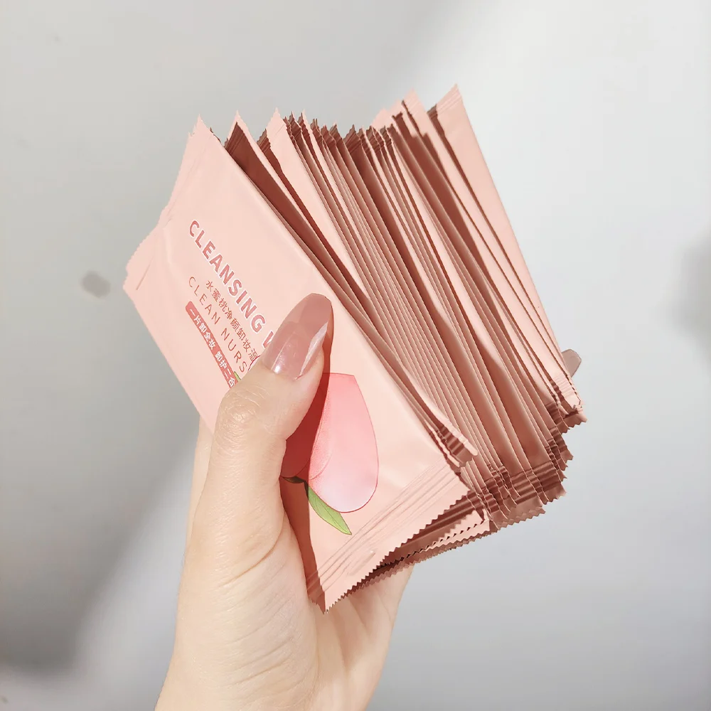 S,BELLE   Peach Makeup Remover wipes Gentle makeup remover does not irritate skin