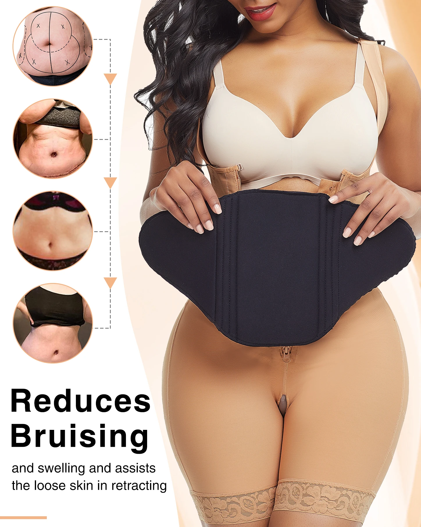 Lipo Foam Lumbar Molder Board Post Surgery Back Pressure Ab Abdominal Board Fajas In Stock