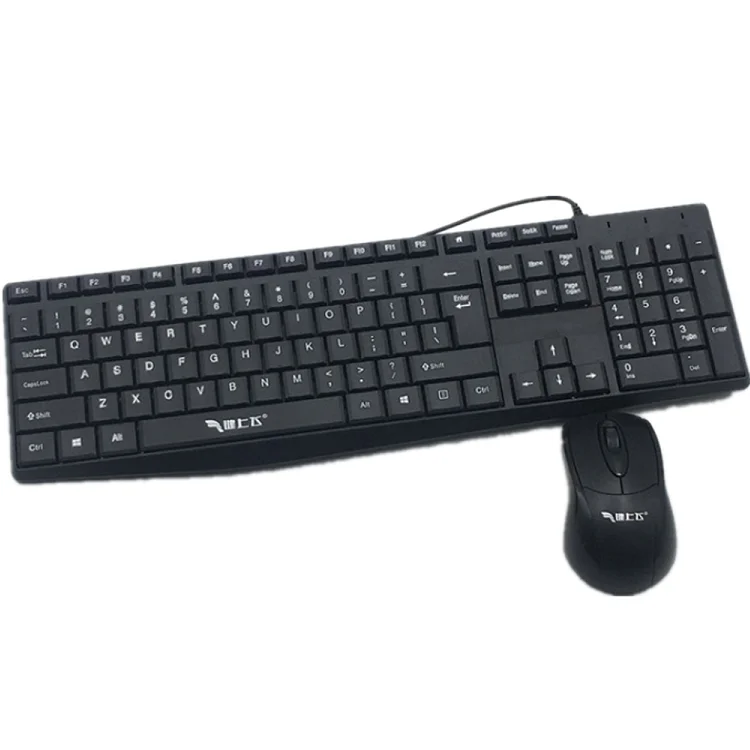 интерфейс Комплект проводной клавиатуры и мыши со стандартным размером проводной клавиатуры и 3D оптической комбинированной мышь