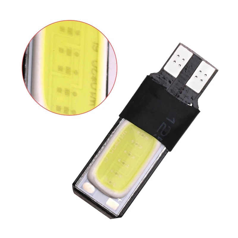 Car LED T10 W5W 194 2COB 2W t10 Led Bulb Car License Plate Lights Clearance Lamp Reading Light Bulbs Cold White Ice Blue