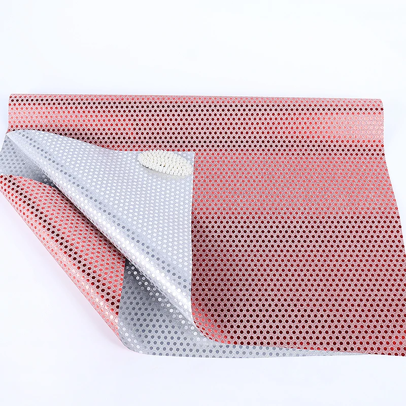 Factory Price dots pattern Sparkle Glitter Plastic Film for gift Wrapping Paper