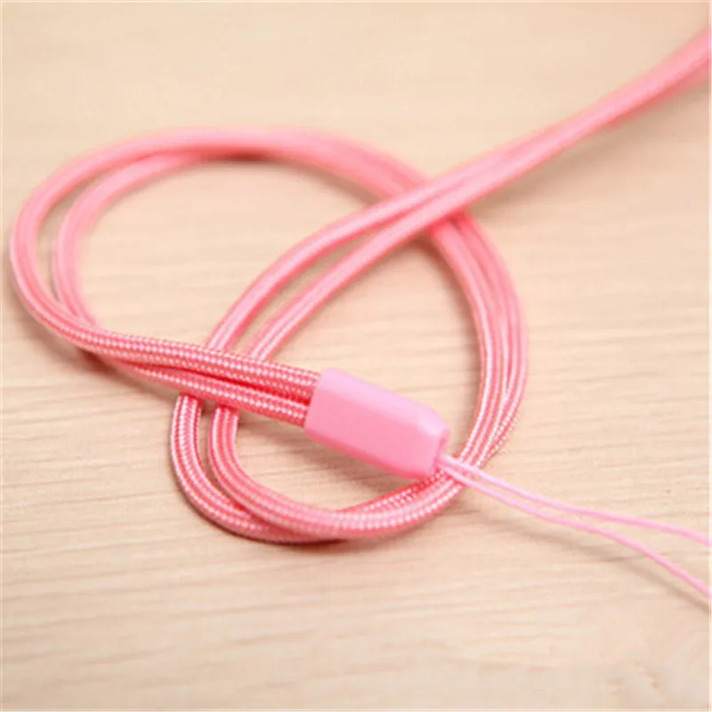 High Quality Round Nylon Braided Mobile Phone Lanyard Trendy Portable Phone Lanyard