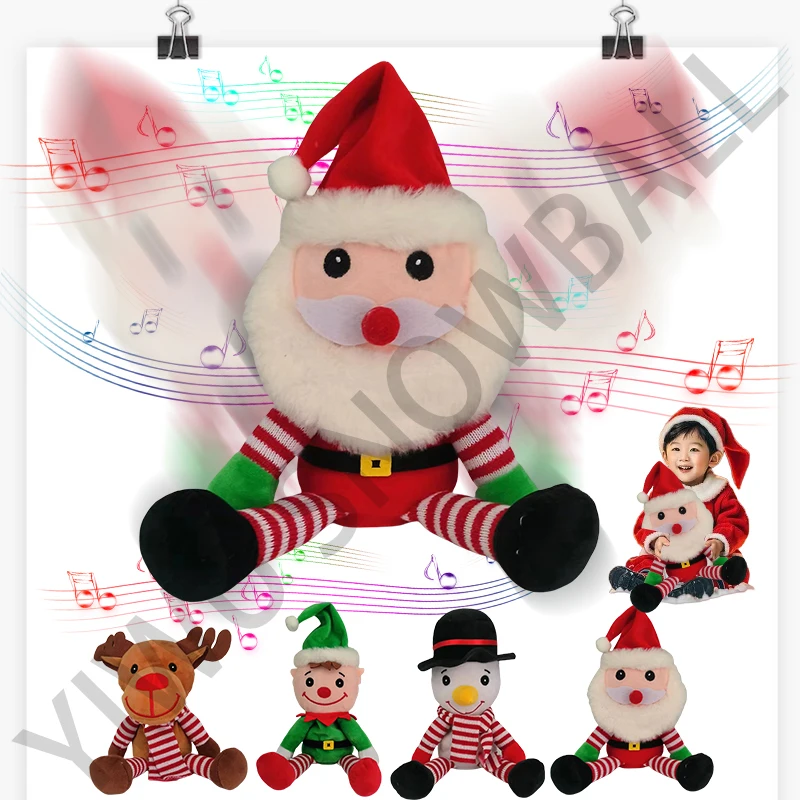 Cartoon Cute Singing Dancing Repeating Talking Plush Toy Santa Claus Christmas Festive Party Gifts Christmas Series Plush Toy