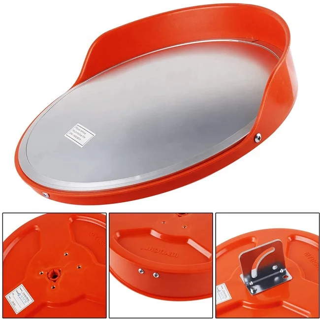 40cm Traffic Convex Mirror Half 180 View Round Plastic Road