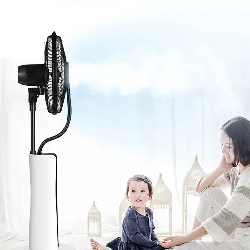Air Conditioning Humidifier Mist Water Spray Cooling Stand Fan With Remote Controller