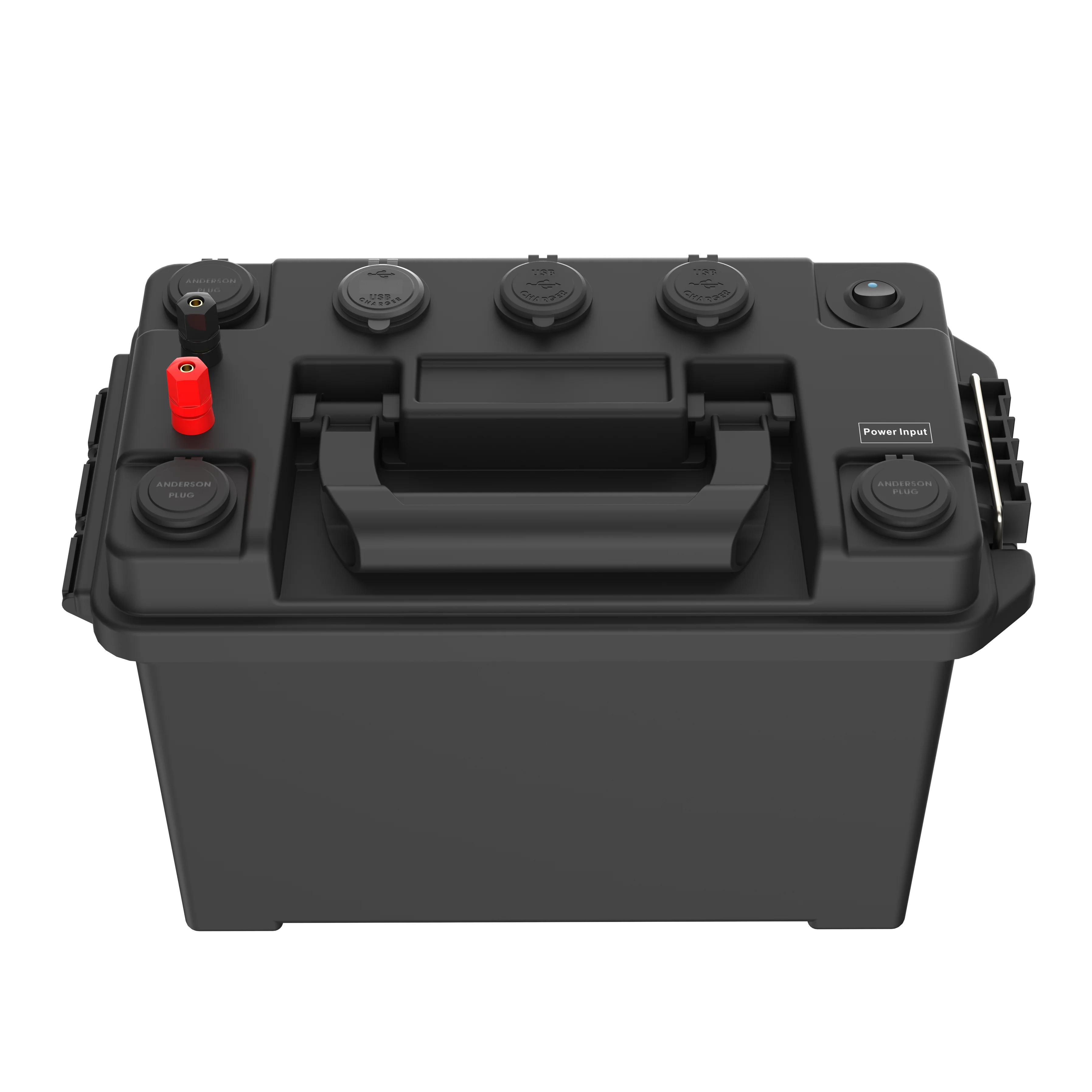 Outdoor Camping Plastic Diy Battery Case Portable Dual Usb Solar Power 12v Hunting Battery Box diy