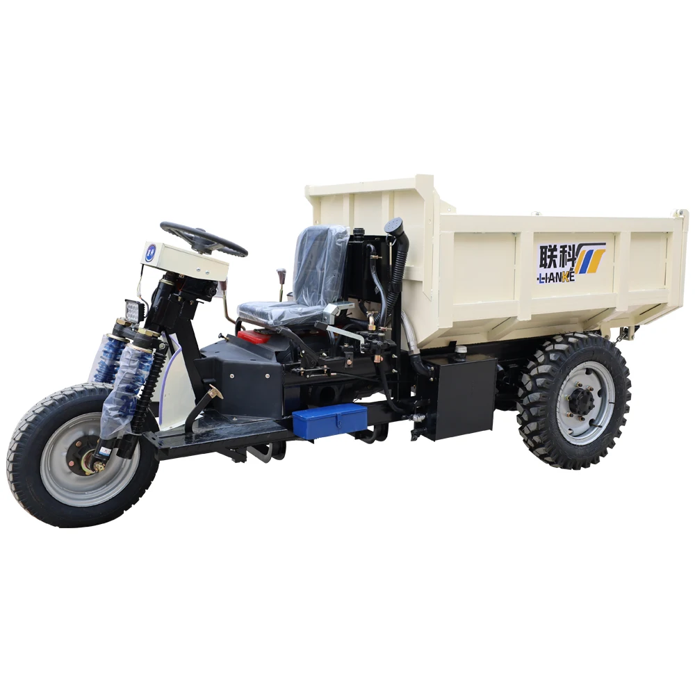 LK270D diesel dumper with cargo, 3 wheel mini diesel tricycles with big loading ,golden prince dumper truck