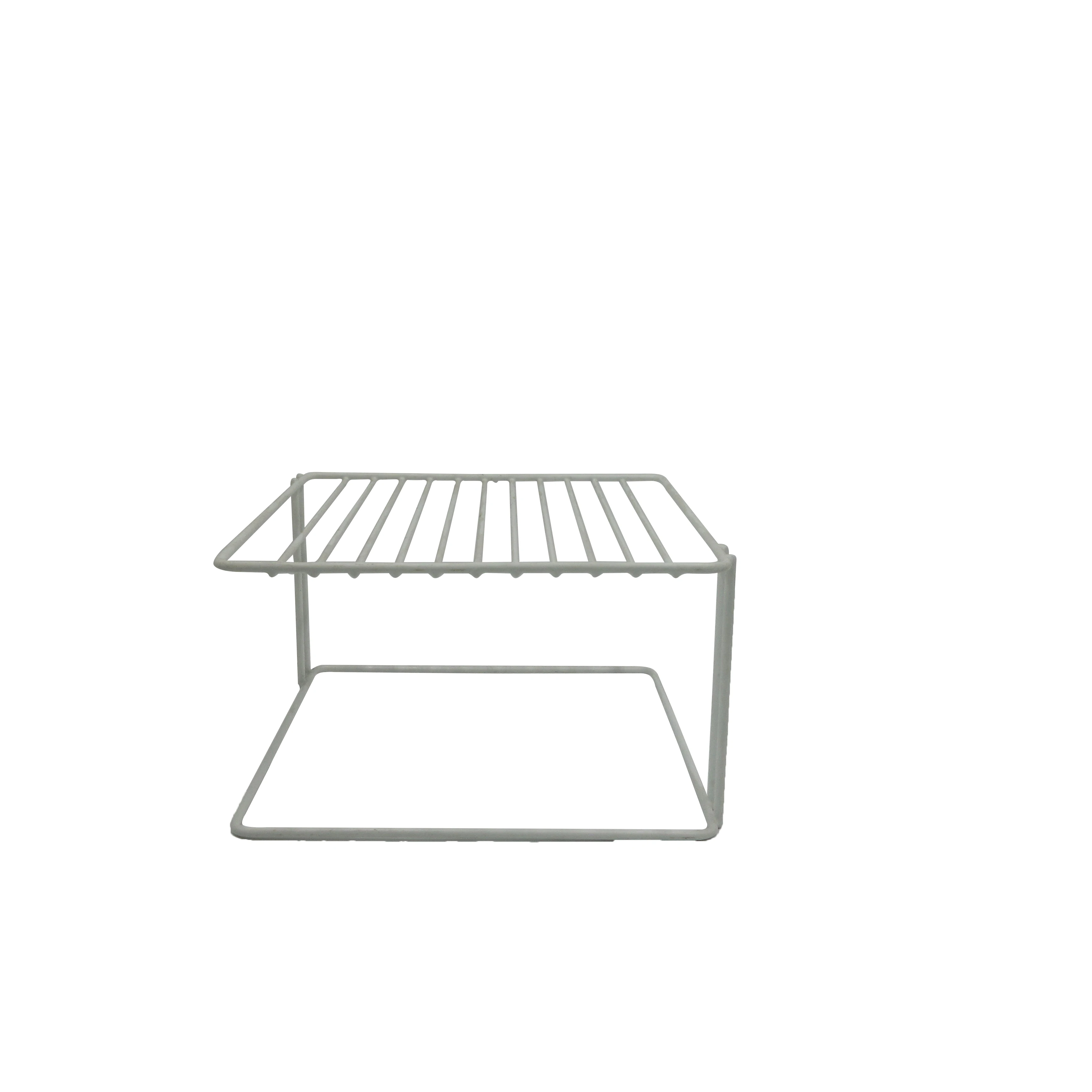 simple White metal wire kitchen cabinet  shelf dish drainer corner rack