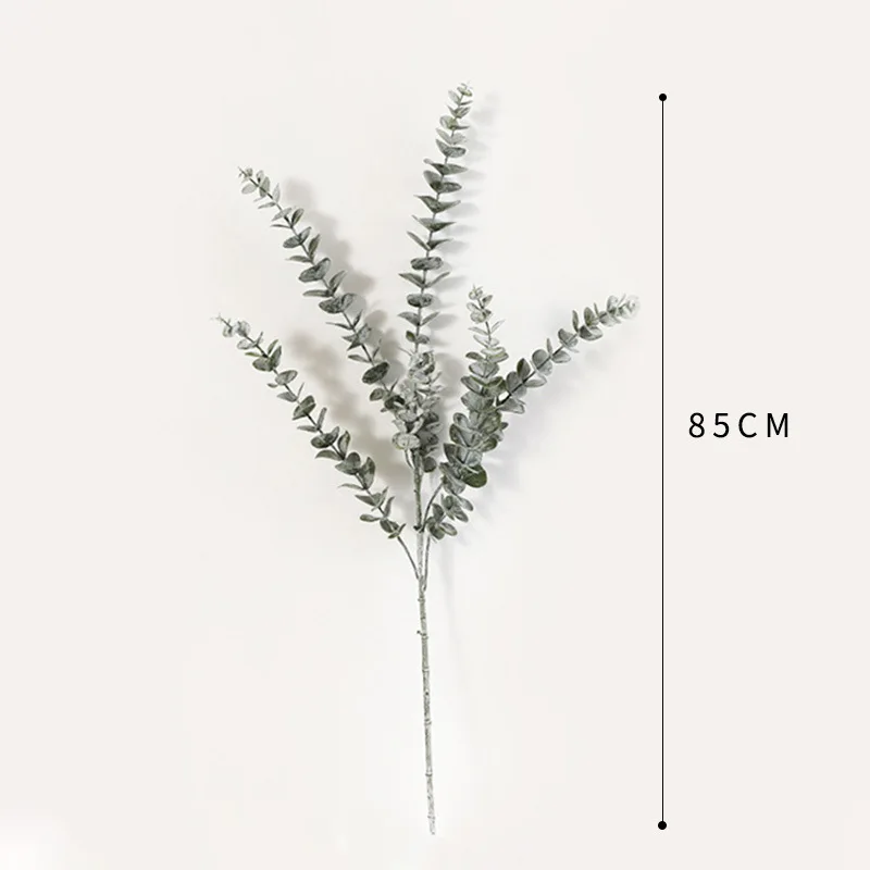 M271 Artificial Eucalyptus Leaves Faux Branches 3 Forks Eucalyptus Stems Decor for Wedding Centerpiece Flower Floral Arrangement