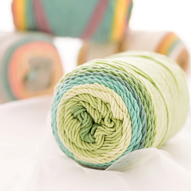 Yarncrafts 5 слоев Радуга ручного вязания крючком моющийся состав ткани: хлопок и акрил смешанная пряжа