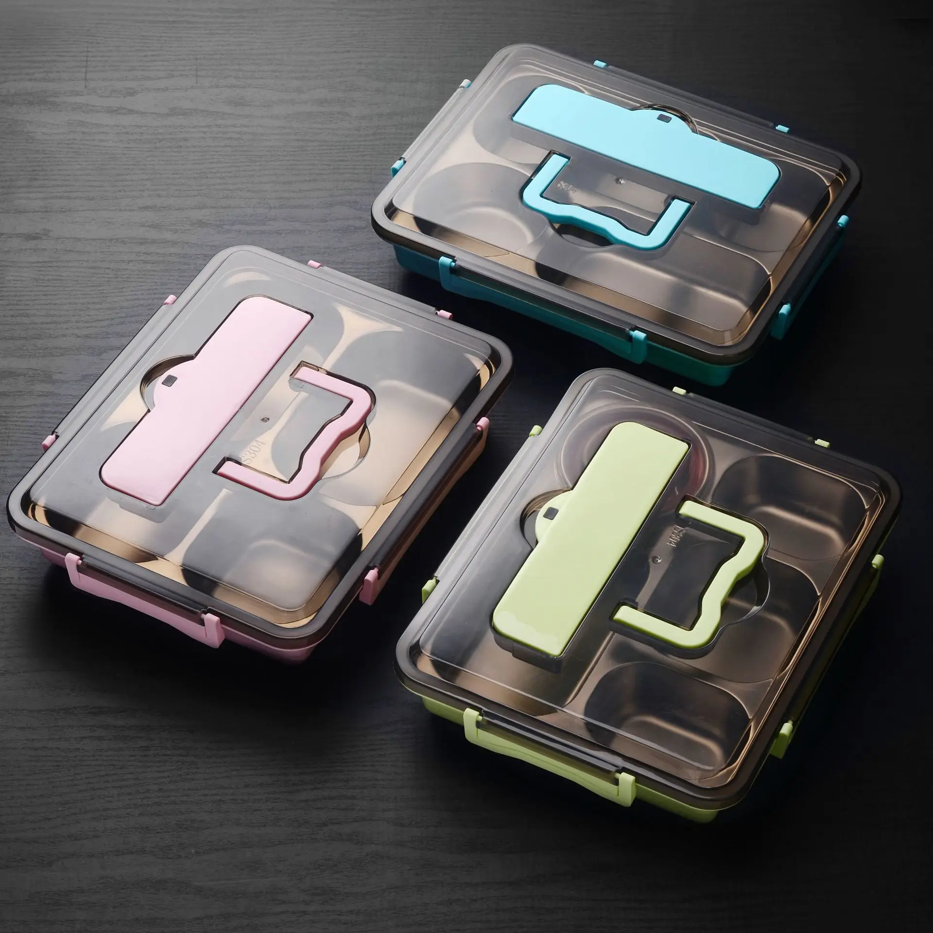 SUS 304 Stainless Steel Insulated Tiffin School Lunch Box with Soup Bowl and Spoon Food Storage Container