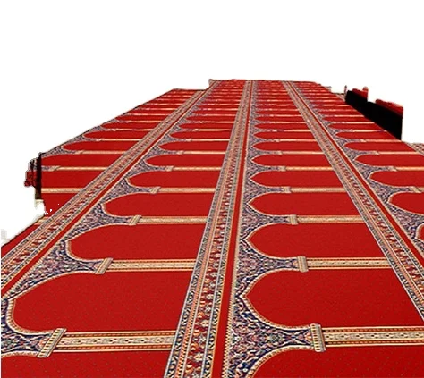 
Muslim mosque Prayer Carpet customized patterns 4*25 m roll carpets with Action backing carpet for mosque 