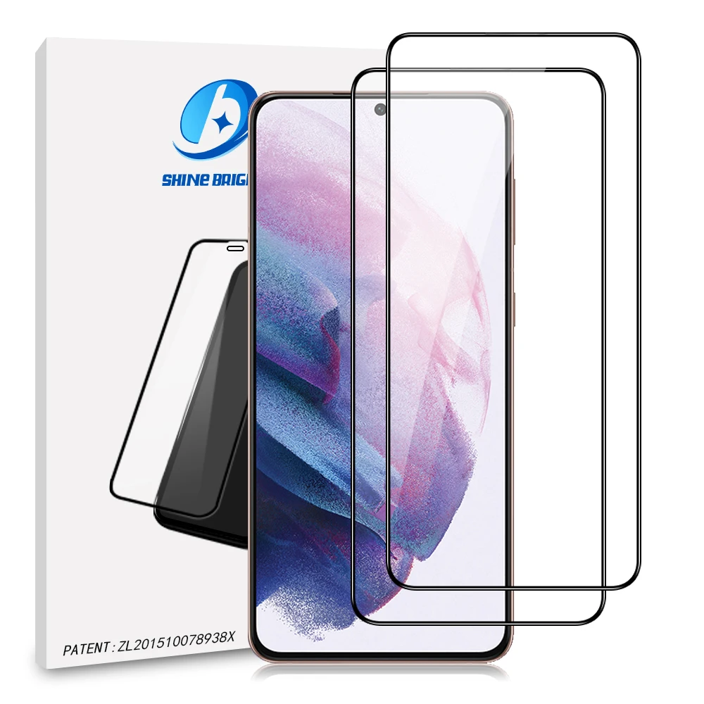 Shinebright отпечаток пальца разблокировка 3D полный клей экран протектор Закаленное стекло для Samsung Galaxy s21