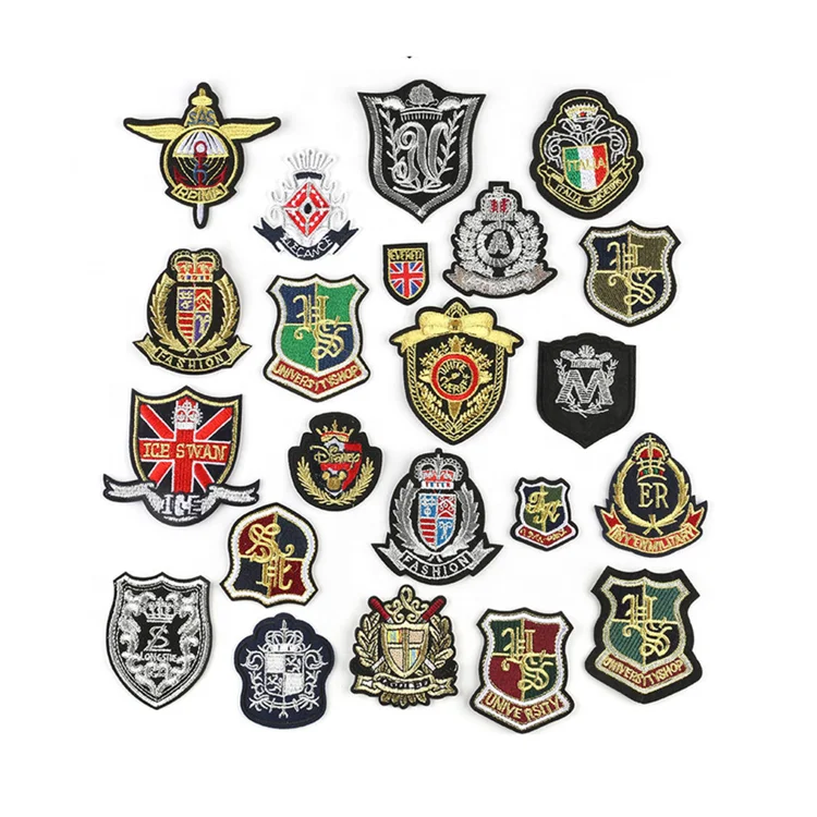 
Low MOQ Personalized Embroidery Woven Tag Custom Heat Press Custom Badge Embroidery Patch Iron On Patch Applique For Clothing 