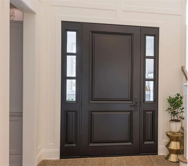 Simple Design Timber Wood Entrance Door Solid Wood Door