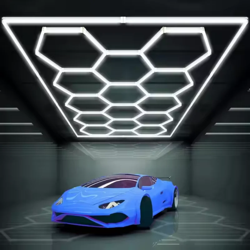 Wholesale honeycomb car parking garage lights hex led garage lights ceiling hexagon garage light